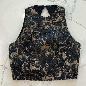 Prom Dress Crop Top Size Medium